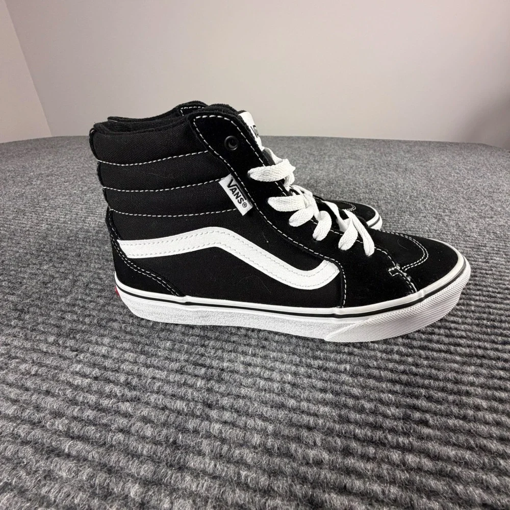 Vans Sk8-Hi High Top Sneakers Black White Kids Youth 4.0 721356